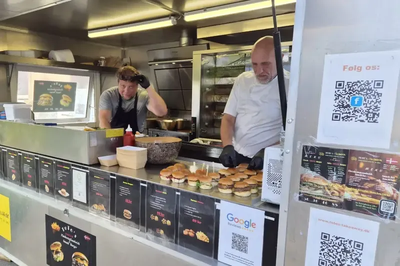 Burgervognen klar med smashburgers